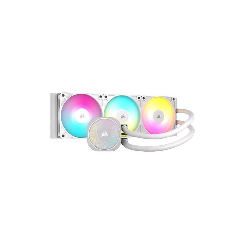 Corsair NAUTILUS 240 RS ARGB Liquid CPU Cooler, RS120 ARGB Magnetic Dome Fans, RGB Pump, Daisy-Chain Connections, White