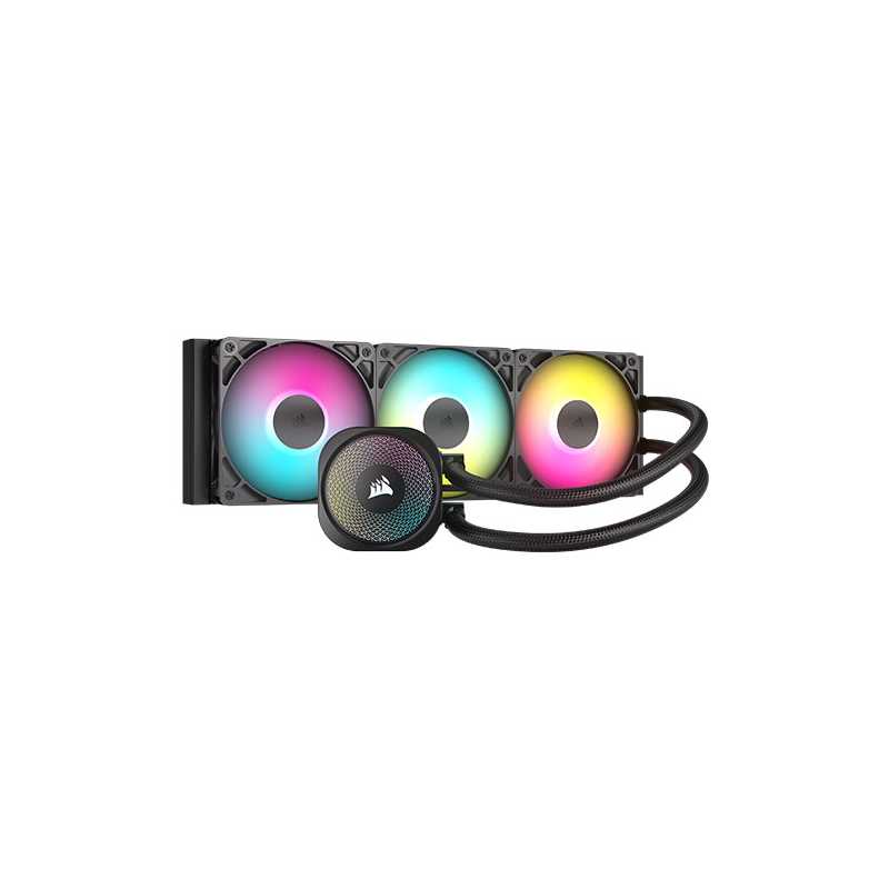 Corsair NAUTILUS 360 RS ARGB Liquid CPU Cooler, RS120 ARGB Magnetic Dome Fans, RGB Pump, Daisy-Chain Connections, Black