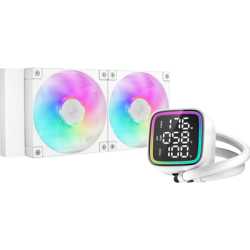 DeepCool LD 240 AIO Liquid CPU Cooler, White, Universal Socket, 240mm Radiator, PWM 2400RPM Cooling Fans, Addressable RGB LED Li