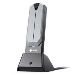 TP-LINK (Archer TBE400UH) BE6500 Wi-Fi 7 High Gain Wireless USB Adapter, Tri-Band, USB 3.0, MLO, MU-MIMO, OFDMA, Multi-RU, Cradl