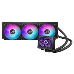 Asus ROG Ryujin III 360 ARGB Extreme 360mm Liquid CPU Cooler, 3x Enhanced Magnetic ROG ARGB Fans, Upgraded Customisable 3.5" LC