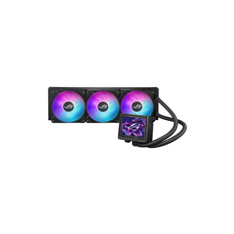 Asus ROG Ryujin III 360 ARGB Extreme 360mm Liquid CPU Cooler, 3x Enhanced Magnetic ROG ARGB Fans, Upgraded Customisable 3.5" LC