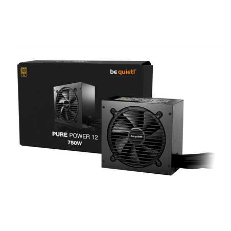 be quiet! 750W PURE POWER 12, 80 PLUS Gold, ATX 3.1 compliant and PCIe 5.1 compatible,10-year manufacturer's warranty
