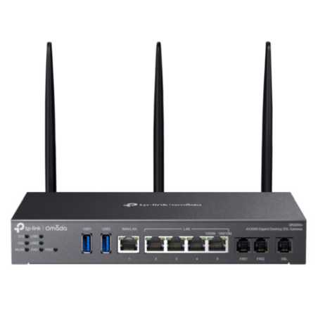 TP-LINK (DR3650v) Omada AX3000 Wi-Fi 6 GB Desktop DSL Gateway, Dual Band, VDSL2 35b, USB 3.0, VoIP Support, CentralizedManagemen