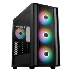 Cooler Master MasterBox 600 Gaming Case w/ Glass Side, E-ATX, 4x ARGB Fans, ARGB Fan Hub, FineMesh Front, USB-C, Asus BTF Compat