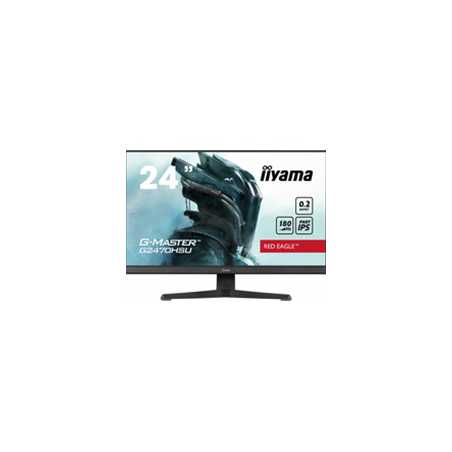 iiyama G-Master Red Eagle 24 Inch Gaming Monitor G2470HSU-B6, Full HD, 180Hz, 0.2ms, FreeSync, HDMI, Display Port, USB Hub, Spea