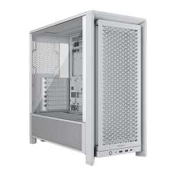 Corsair FRAME 4000D Modular Gaming Case w/ Glass Side, E-ATX, No Fans, InfiniRail Fan Mounting, USB-C, Asus BTF Compatible, Whit