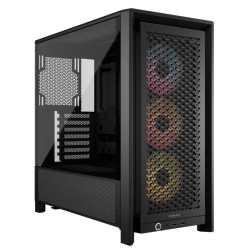 Corsair FRAME 4000D RS ARGB Modular Gaming Case w/ Glass Side, E-ATX, 3x ARGB Fans, InfiniRail Fan Mounting, USB-C, Asus BTF Com