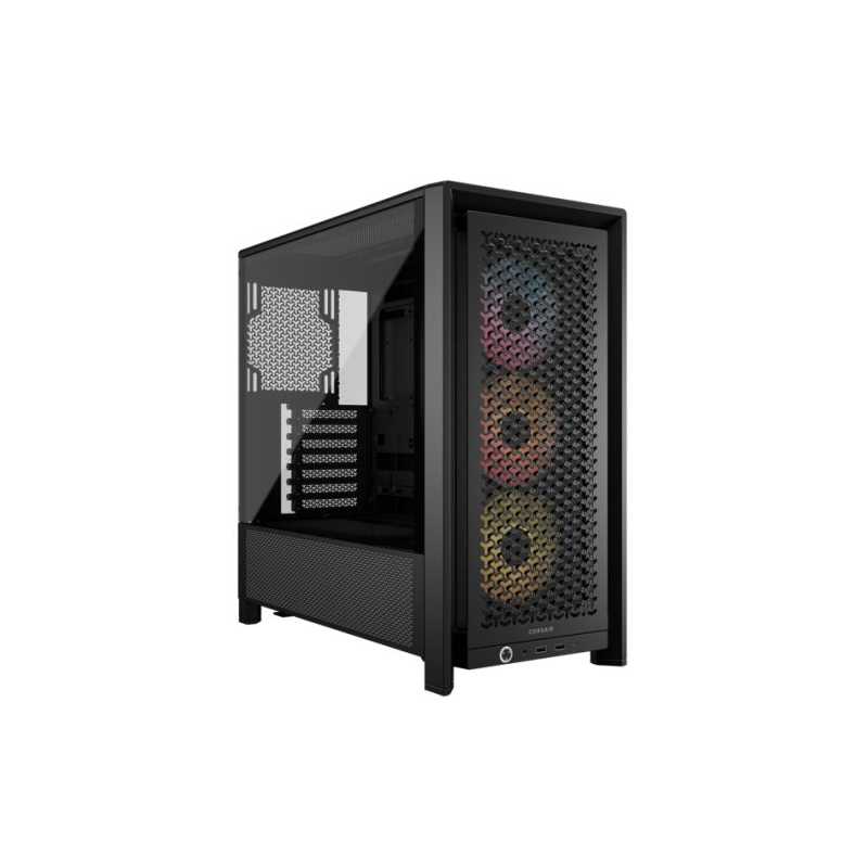 Corsair FRAME 4000D RS ARGB Modular Gaming Case w/ Glass Side, E-ATX, 3x ARGB Fans, InfiniRail Fan Mounting, USB-C, Asus BTF Com