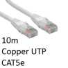 RJ45 (M) to RJ45 (M) CAT5e 10m White OEM Moulded Boot Copper UTP Network Cable