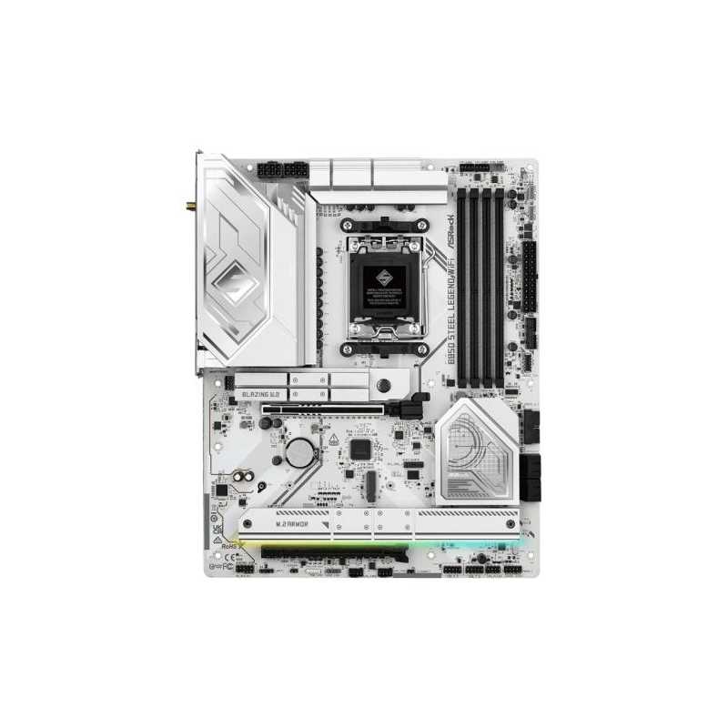 Asrock B850 STEEL LEGEND WIFI, AMD B850, AM5, ATX, 4 DDR5, HDMI, Wi-Fi 7, 2.5G LAN, RGB, 4x M.2