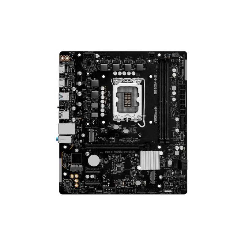 Asrock B860M-H2, Intel B860, 1851, Micro ATX, 2 DDR5, 2 HDMI, GB LAN, 2x M.2