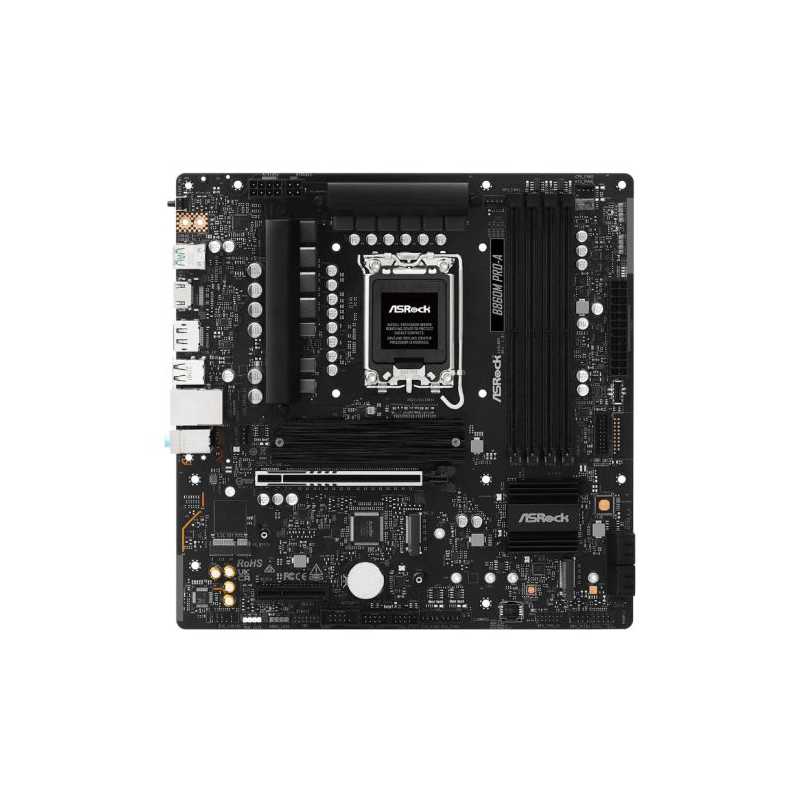 Asrock B860M PRO-A, Intel B860, 1851, Micro ATX, 4 DDR5, HDMI, DP, 2.5G LAN, 3x M.2