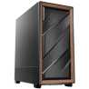 Antec Flux SE Full Tower PC Case with Solid Side Panel, Black/Wood, 5x Pre-Installed Fans, USB Type-C, E-ATX/ATX/mATX/mITX Compa