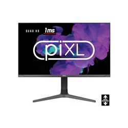 piXL CM27G7 27 Inch Frameless QHD IPS Monitor, 100Hz, 1ms, Freesync, G-Sync, HDMI, Display Port, USB, Black with RGB Lighting, V