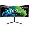piXL CM34C7 34 Inch Ultrawide Gaming Monitor, 165Hz, 1.5ms, 3440x1440, HDMI, DisplayPort, USB Type-C, USB-B, USB-A x 2, Audio, C