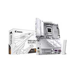 Gigabyte B850 AORUS ELITE WIFI7 ICE AMD AM5 Socket Motherboard, ATX, 4x DDR5 Slots, 3x M.2 Sockets, 2x USB-C Port, Fitted I/O Sh