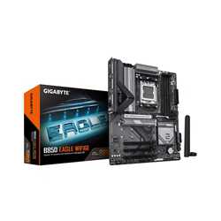Gigabyte B850 EAGLE WIFI6E AMD AM5 Socket Motherboard, ATX, 4x DDR5 Slots, 3x M.2 Sockets, 2x USB-C Port, Fitted I/O Shield, GbE