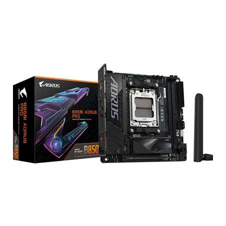 Gigabyte B850I AORUS PRO AMD AM5 Socket Motherboard, Mini-ITX, 2x DDR5 Slots, 2x M.2 Sockets, 2x USB-C Port, Fitted I/O Shield, 