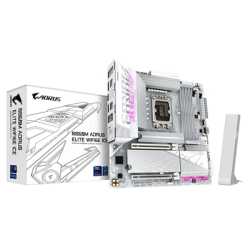 Gigabyte B860M AORUS ELITE WIFI6E ICE Intel 1851 Socket Motherboard, Micro-ATX, 4x DDR5 Slots, 3x M.2 Sockets, 2x USB-C Port, Fi
