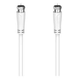 Hama SAT Connection Cable, F-Plug to F-Plug, 90dB, 1.5 Metre, White