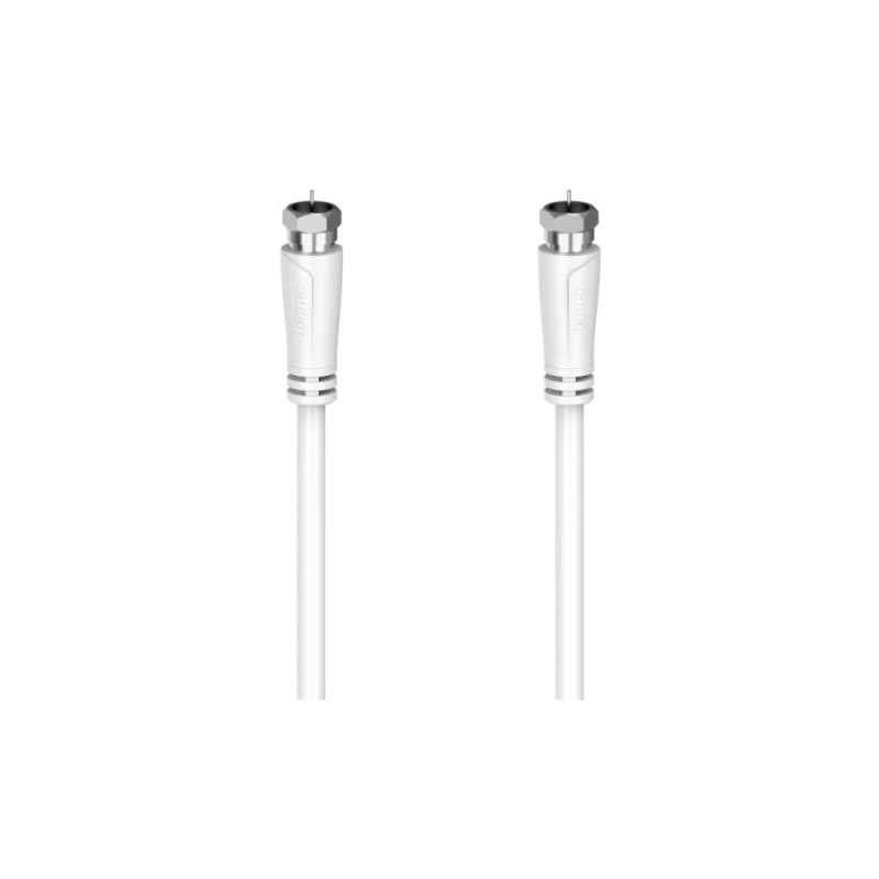 Hama SAT Connection Cable, F-Plug to F-Plug, 90dB, 1.5 Metre, White