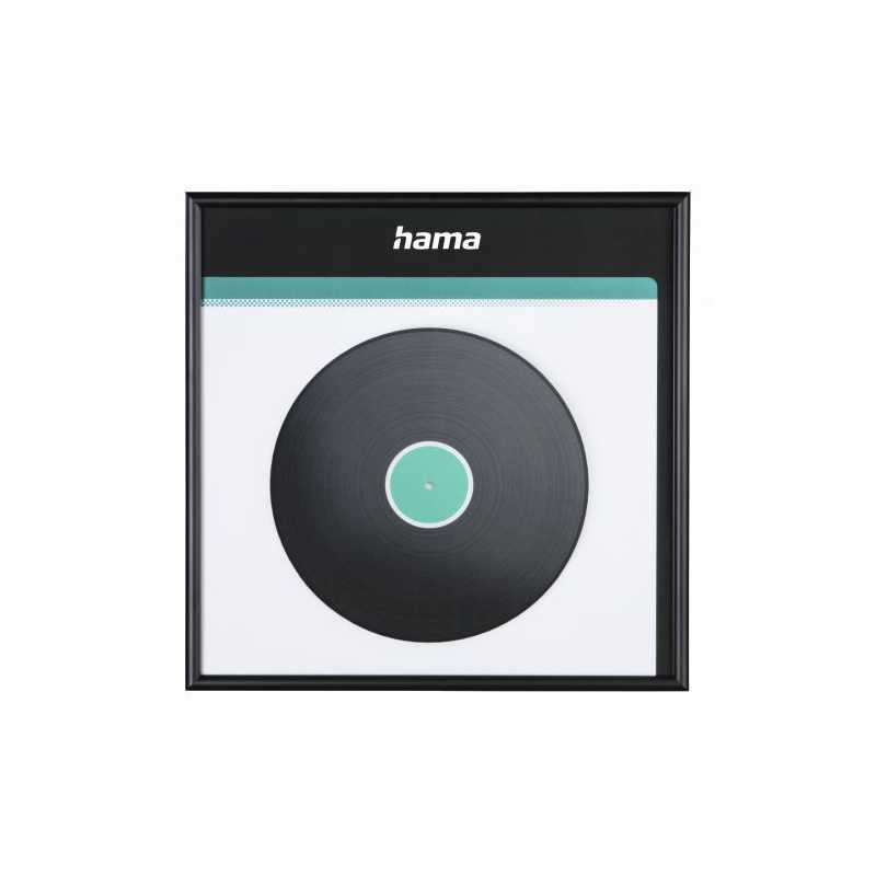 Hama LP Wall Mount Cover Frame, Aluminium, Black, 31.5 x 31.5 cm
