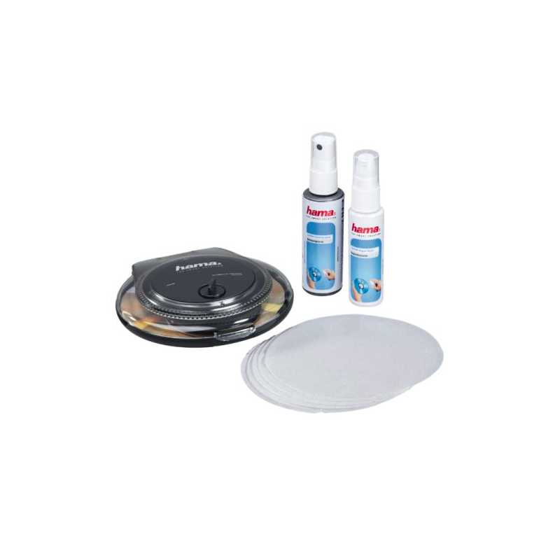 Hama CD/DVD Repair & Cleaning Kit - Repair Paste, Cleaning Fluid, Polishing Pads, Shell with Soft Pad
