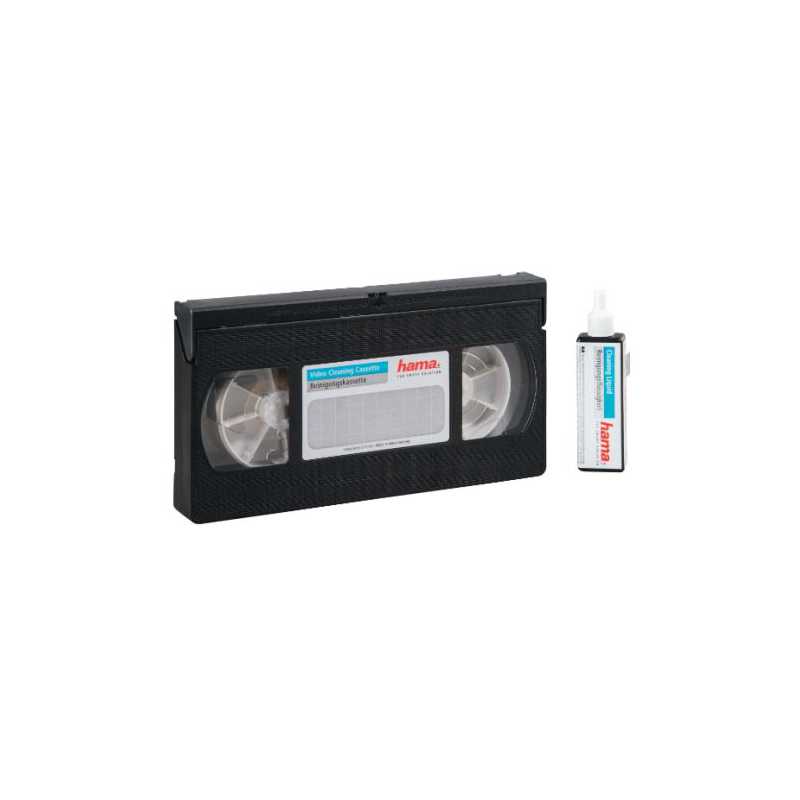 Hama VHS/S-VHS Video Cleaning Tape with Cleaning Fluid