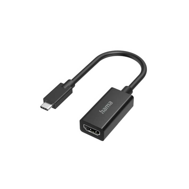 Hama USB-C Male to HDMI Female Cable, Ultra-HD 4K, Black