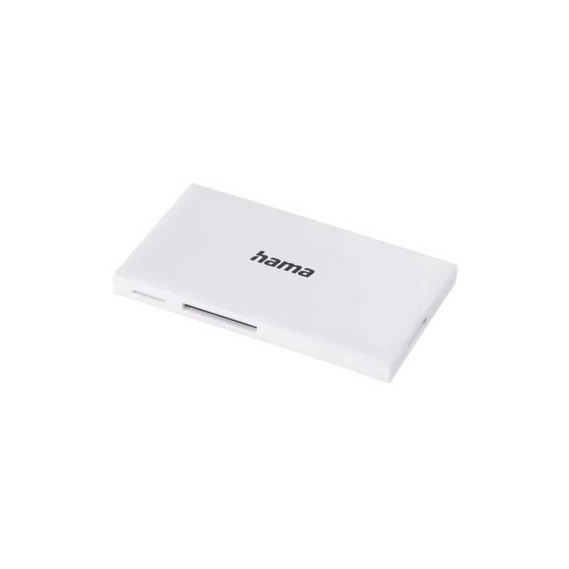 Hama External USB 3.0 Multi-Card Reader, SD/microSD/CF/MS, White, USB Powered