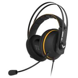 Asus TUF Gaming H7 Core Gaming Headset, 53mm Driver, 3.5mm Jack, Boom Mic, Stainless-Steel, Yellow