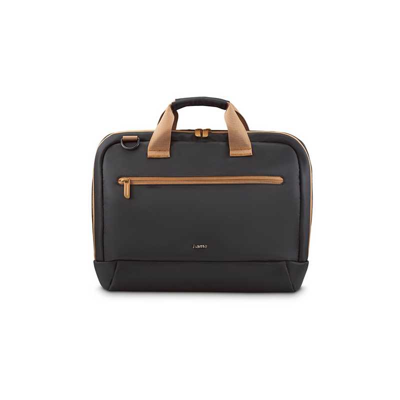 Hama Ultra Lightweight Laptop Bag, Up to 16.2", Padded Compartment, Front Pocket, Trolley Strap, Water-Repellent, Eco-Friendly,