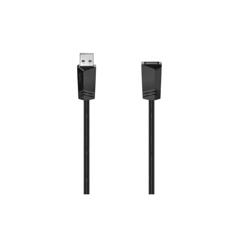 Hama USB 2.0 Extension Cable, Male to Female, 1.5 Metre, Black