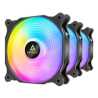 Antec F12 Racing ARGB 120mm PWM Case Fan, 3 Pack, Hydraulic Bearing, 1500 RPM, Black