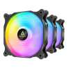 Antec F12 Racing ARGB 120mm PWM Case Fan, 3 Pack, Hydraulic Bearing, 1500 RPM, Black