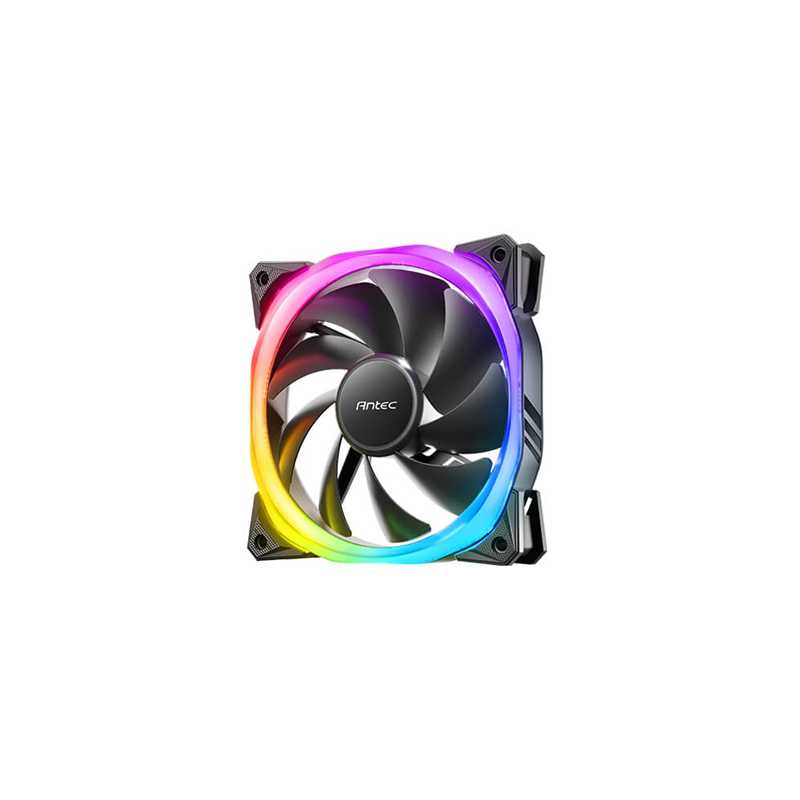 Antec Fusion 120mm ARGB, Black, 3x120mm ARGB Fans, Upto 2000RPM, 57.93CFM Airflow, 31.24dB Max, 4-pin PWM 3-pin LED