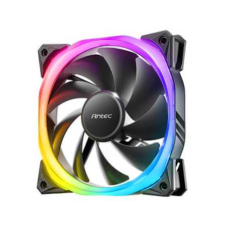 Antec Fusion 120mm ARGB, Black, 3x120mm ARGB Fans, Upto 2000RPM, 57.93CFM Airflow, 31.24dB Max, 4-pin PWM 3-pin LED