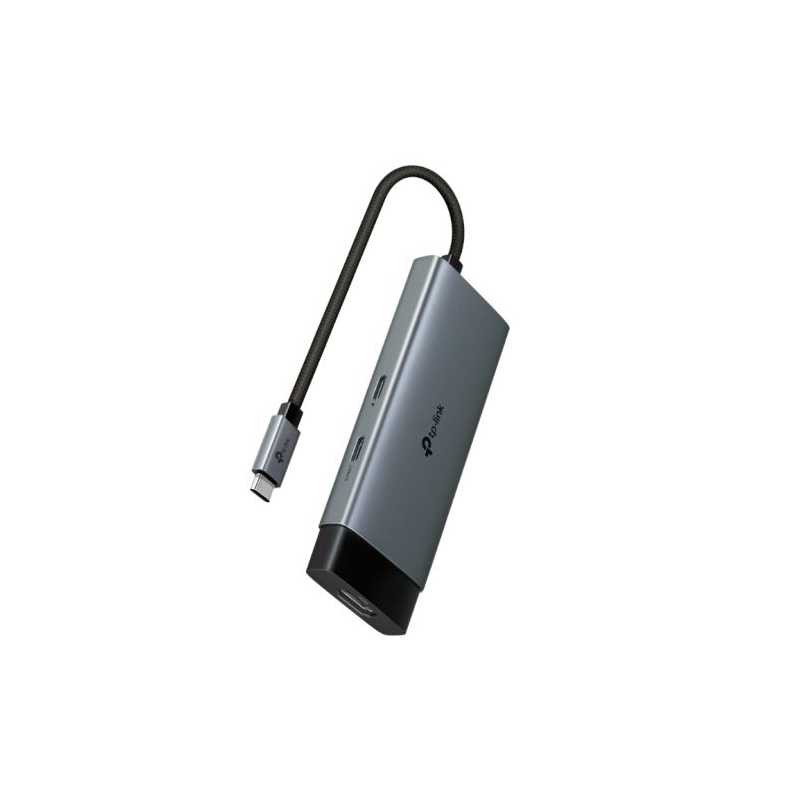TP-LINK (UH5020C) 5-in-1 USB-C Hub, 1x USB-C (PD 100W), 1x USB-C 5Gbps, 2x USB-A 5Gbps, 1x HDMI 4k, Mains Powered