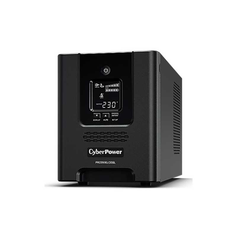 CyberPower 2200VA Line Interactive Tower Pro UPS, 1980W, LCD Display, 9x IEC, AVR Energy Saving, Hot-Swap Batteries