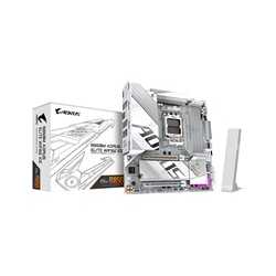Gigabyte B850M AORUS ELITE WIFI6E ICE AMD AM5 Socket Motherboard, Micro-ATX, 4x DDR5 Slots, 2x M.2 Sockets, 2x USB-C Port, Fitte