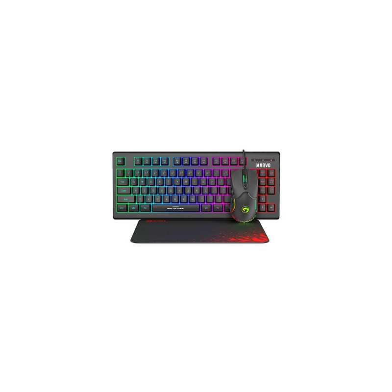 Marvo Scorpion CM310 Loot 30 3 in 1 RGB Gaming UK Layout TKL Keyboard, Mouse and Mat Bundle (Black)