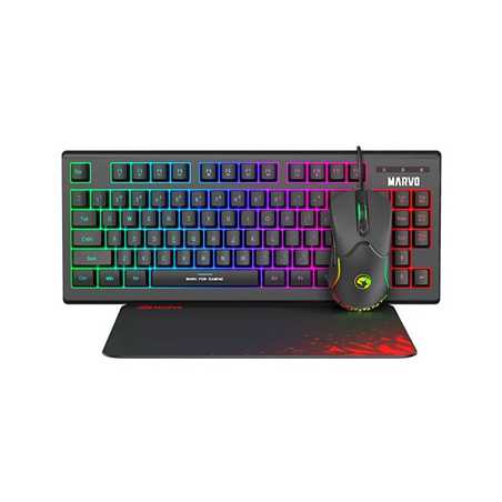 Marvo Scorpion CM310 Loot 30 3 in 1 RGB Gaming UK Layout TKL Keyboard, Mouse and Mat Bundle (Black)