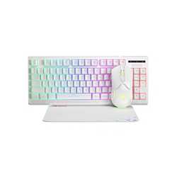 Marvo Scorpion CM310 Loot 30 3 in 1 RGB Gaming UK Layout TKL Keyboard, Mouse and Mat Bundle (White)
