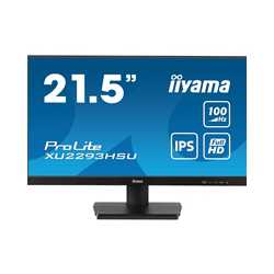 iiyama PROLITE XU2293HSU-B7 22 inch IPS Monitor, Full HD, 1ms, USB Hubx2, HDMI, DisplayPort, Freesync, 100Hz, Speakers, Black, A