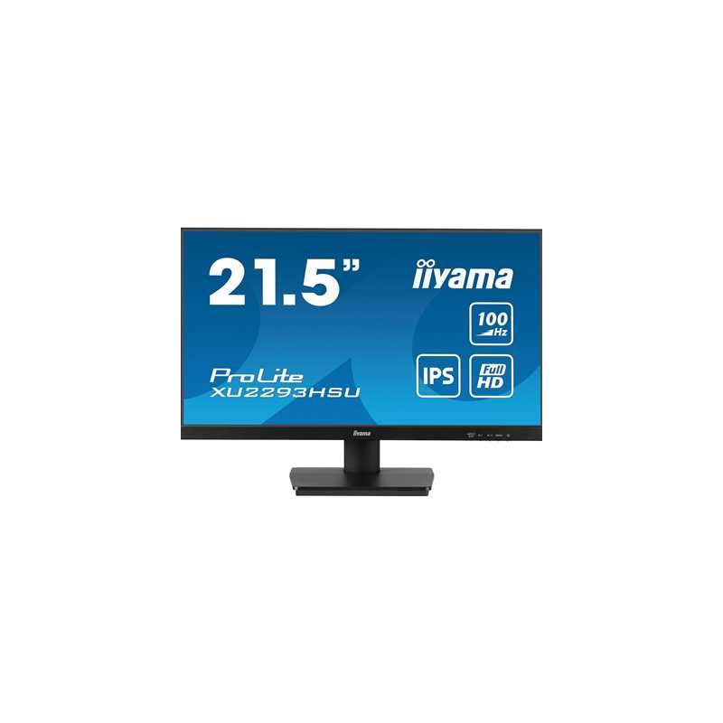 iiyama PROLITE XU2293HSU-B7 22 inch IPS Monitor, Full HD, 1ms, USB Hubx2, HDMI, DisplayPort, Freesync, 100Hz, Speakers, Black, A