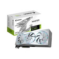 Gigabyte NVIDIA GeForce RTX 5080 MASTER ICE 16G Graphics Card, 16GB GDDR7, 10752 CUDA Cores, 2805 MHz Core Clock, Triple Fan, Wh
