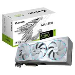 Gigabyte NVIDIA GeForce RTX 5080 MASTER ICE 16G Graphics Card, 16GB GDDR7, 10752 CUDA Cores, 2805 MHz Core Clock, Triple Fan, Wh