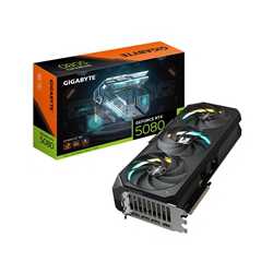 Gigabyte NVIDIA GeForce RTX 5080 GAMING OC 16G Graphics Card, 16GB GDDR7, 10752 CUDA Cores, 2730 MHz Core Clock, Triple Fan, RGB