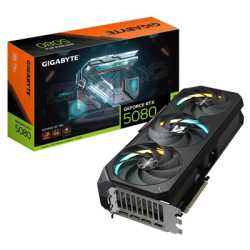 Gigabyte NVIDIA GeForce RTX 5080 GAMING OC 16G Graphics Card, 16GB GDDR7, 10752 CUDA Cores, 2730 MHz Core Clock, Triple Fan, RGB